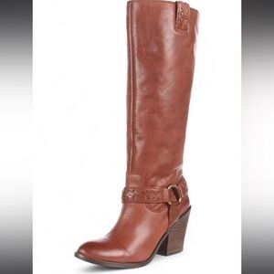 Lucky Brand Brown Leather Knee-High Boots